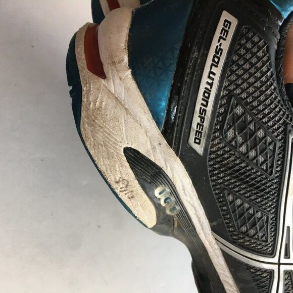 Asics Gel Solution Speed Women's Tennis Shoes Athletic Black Blue Size 7 - Picture 5 of 7